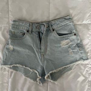 h and m denim shorts